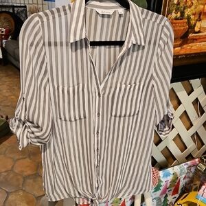 Striped Sheer Blouse